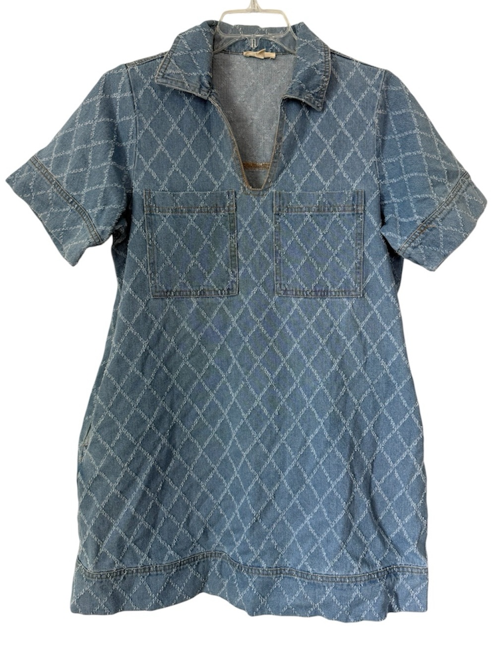 Entro diamond denim dress Pockets Textured Medium